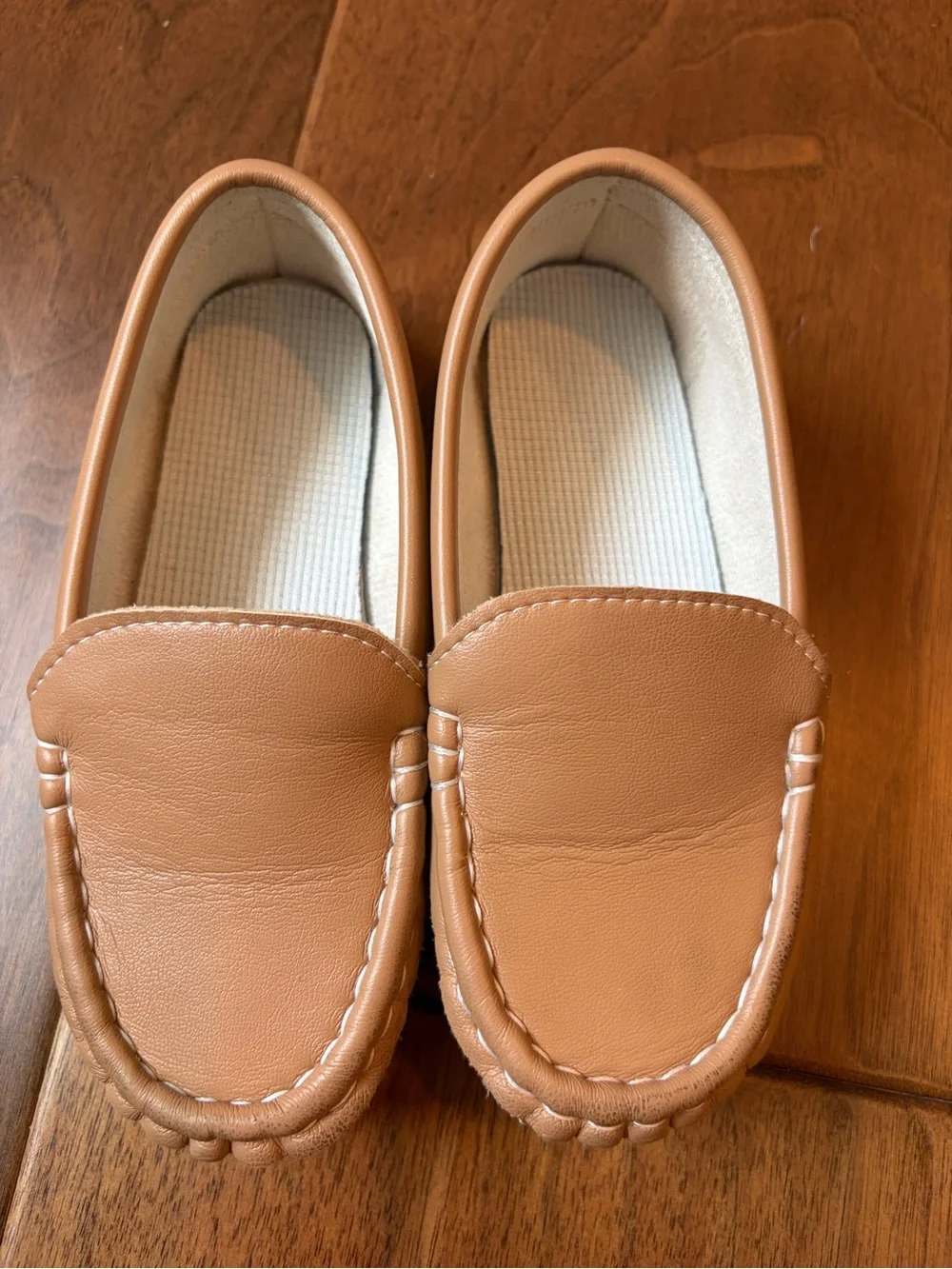 Toddler Boy Tan Slip-On Loafers size 11 great condition